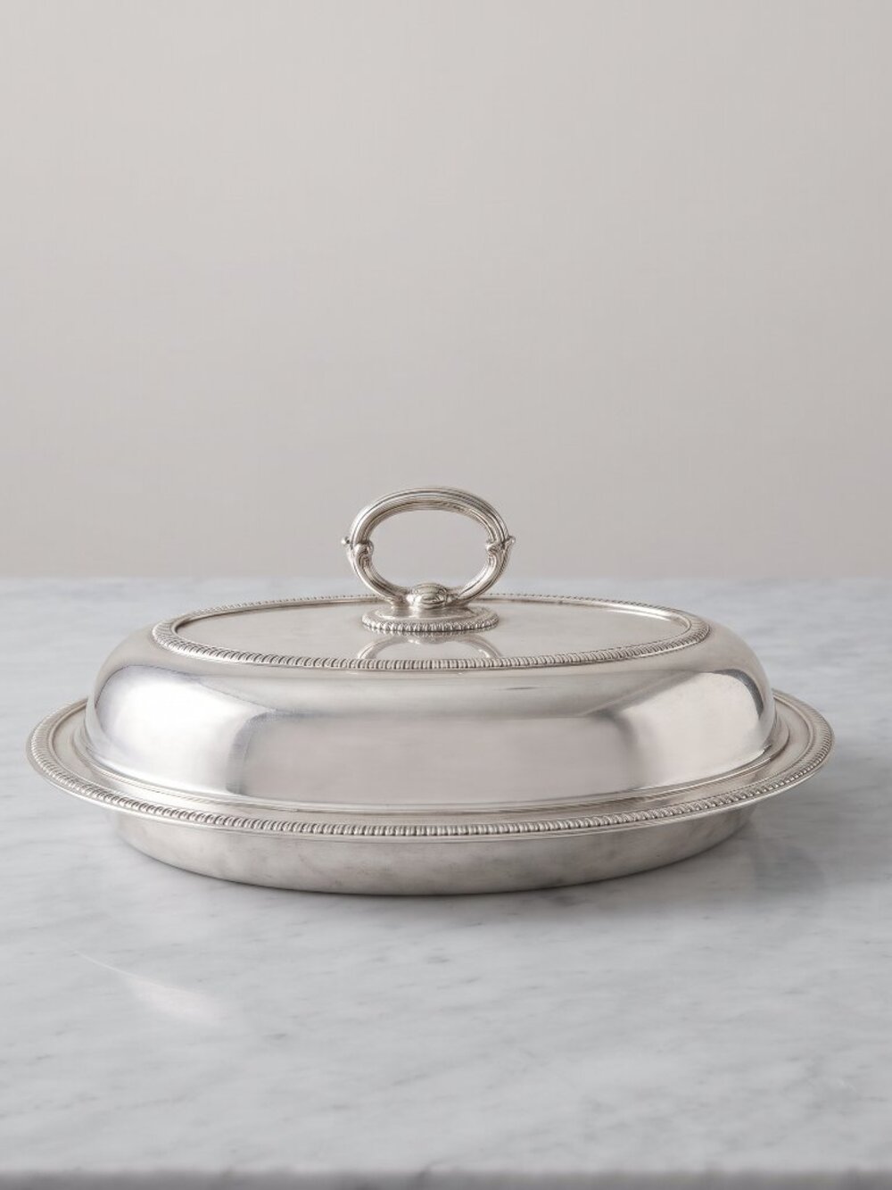 Vintage EPNS Silver Plated Covered Serving Dish England Oval Buffet Server